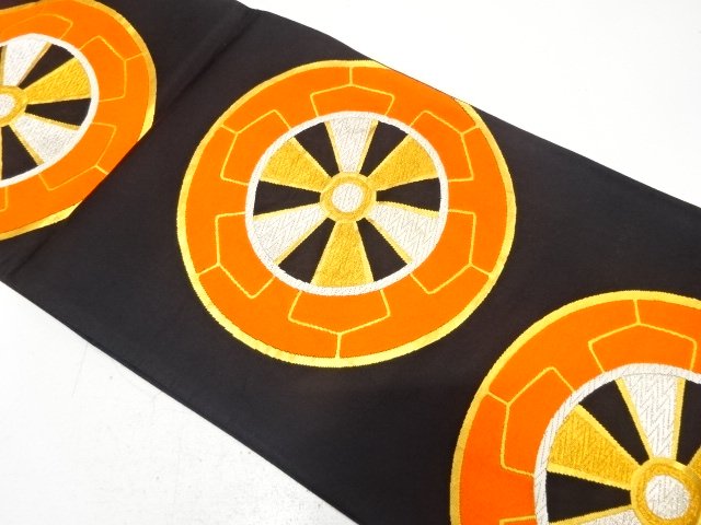 源氏車模様織り出し　袋帯