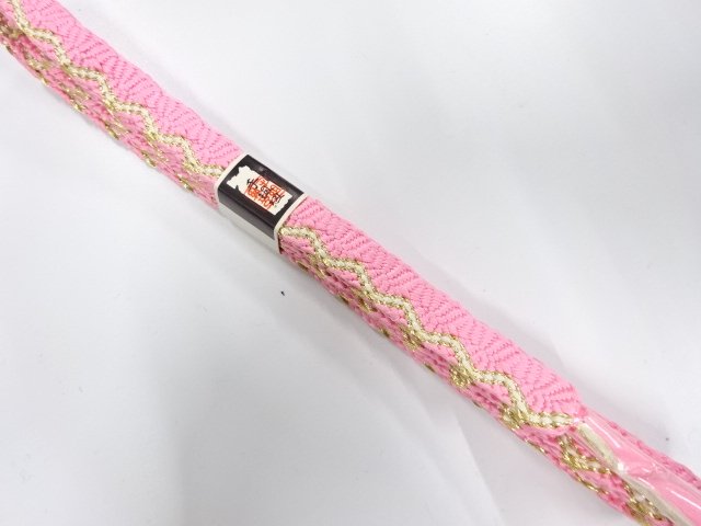 未使用品　正絹　手組帯締め