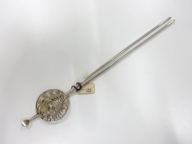 アンティーク　彫金　透かし　簪