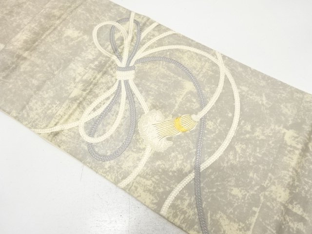 アンティーク　組紐模様刺繍袋帯（材料）