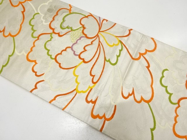 アンティーク　牡丹模様織り出し袋帯（材料）