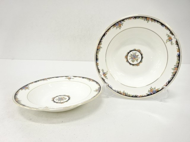 JAPANESE COLLECTIBLE / WEDGWOOD WEDGWOOD OSBORNE SOUP PLATE PAIR WESTE