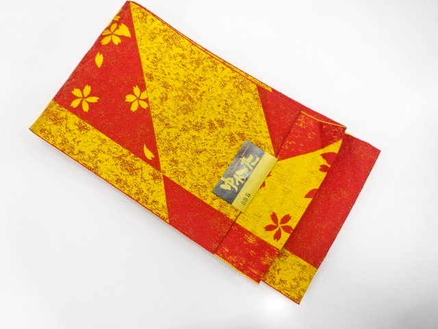 JAPANESE KIMONO / YUKATA OBI / UNUSED / WOVEN FLOWER