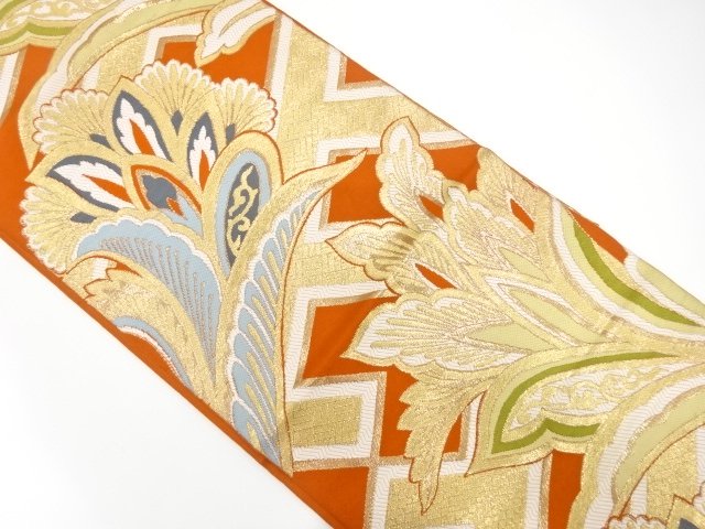 SALE!! JAPANESE KIMONO / ANTIQUE FUKURO OBI / SILK / WOVEN CHINESE FLOWERS
