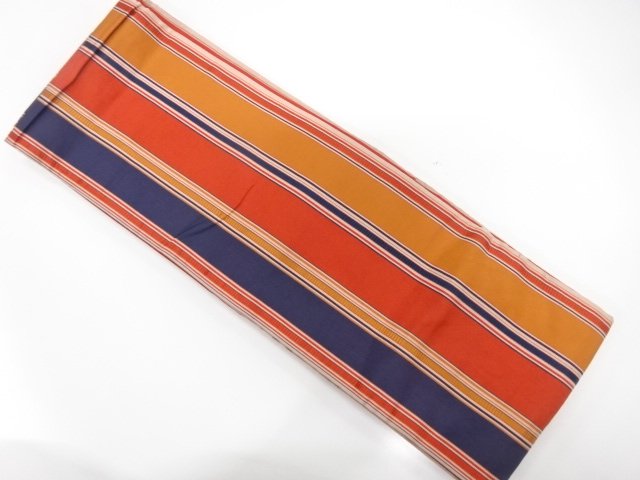 JAPANESE HANHABA OBI / CHIKUZEN HAKATA / WOVEN STRIPE