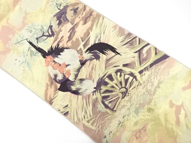 JAPANESE NAGOYA OBI / WOVEN BRANCH FLOWER