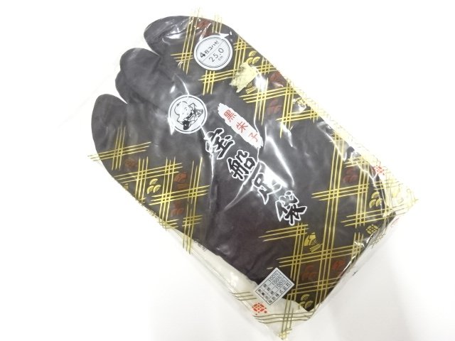 SALE!! JAPANESE KIMONO / UNUSED FUKUSUKE MENS BLACK TABI SOCKS (25 CM / 4-PLY