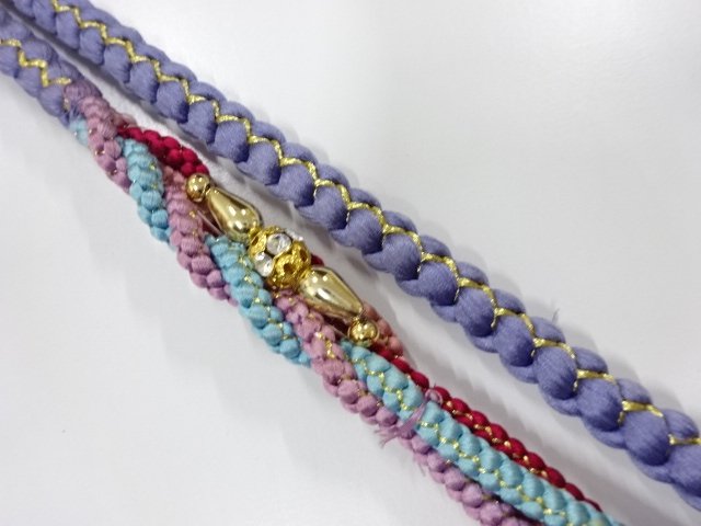 未使用品　正絹　振袖用　手組帯締め
