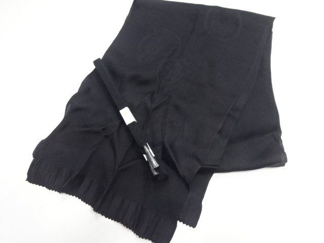 未使用品　正絹　喪服用　帯揚げ・帯締めセット