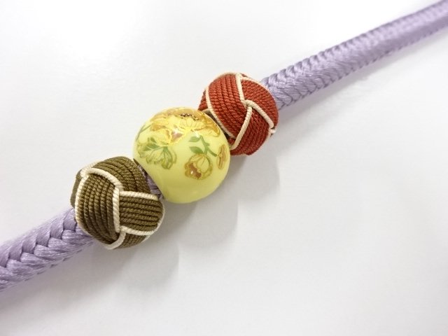 未使用品　帯留め・正絹手組帯締めセット