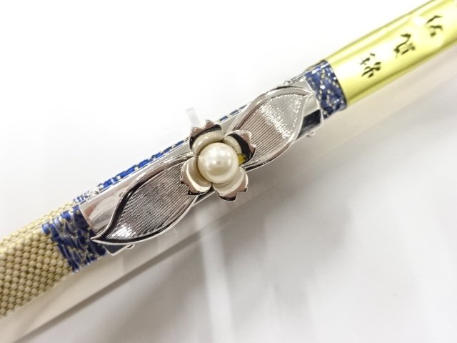 未使用品　パール帯留め・佐賀錦帯締めセット