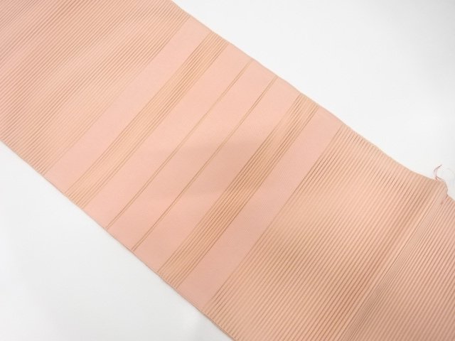 未使用品　絽綴れ　横段模様織り出し　名古屋帯