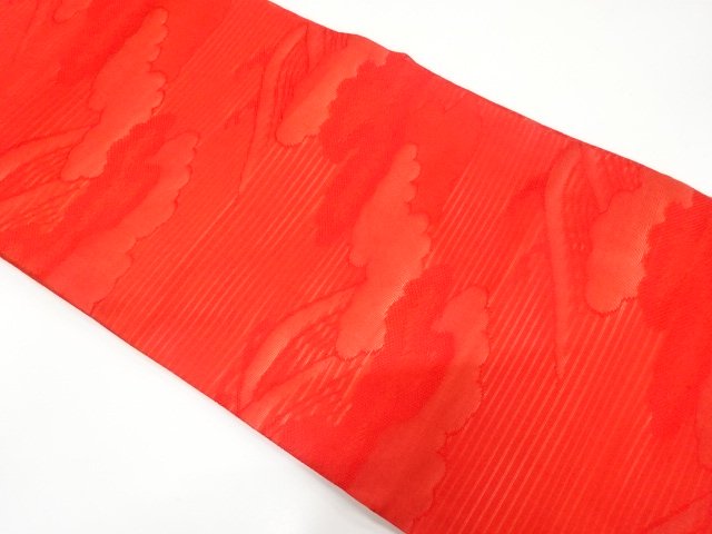 SALE!! アンティーク 絽 遠山に雲模様織り出し名古屋帯(着用可)