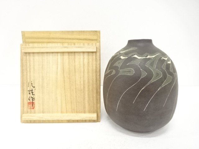 JAPANESE COLLECTIBLE / JAR / INLAID BIRD DESIGN / NOBUO ZUKURI