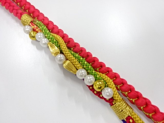 未使用品　正絹　振袖用　手組帯締め