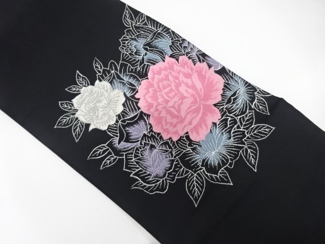 JAPANESEKIMONO / ANTIQUE FLOWER PATTERN WOVEN NAGOYA OBI (MAY BE WORN)
