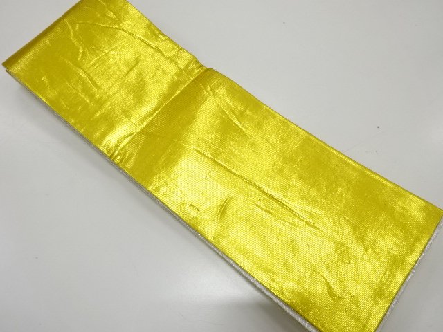 JAPANESE KIMONO / ANTIQUE PLAIN REVERSIBLE HANHABA OBI FOR DANCING (CA
