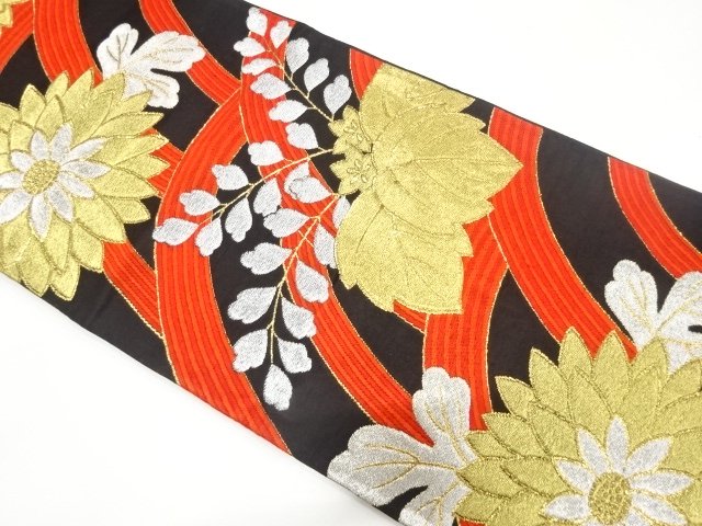 SALE!! アンティーク　桐に菊模様織り出し袋帯（着用可）