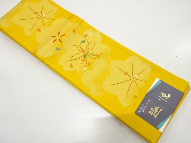 SALE!! 未使用品　本場筑前博多　桜に梅模様織り出し　半幅帯
