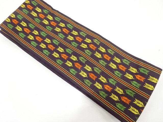 JAPANESE HANHABA OBI / WOVEN ARROW FEATHER
