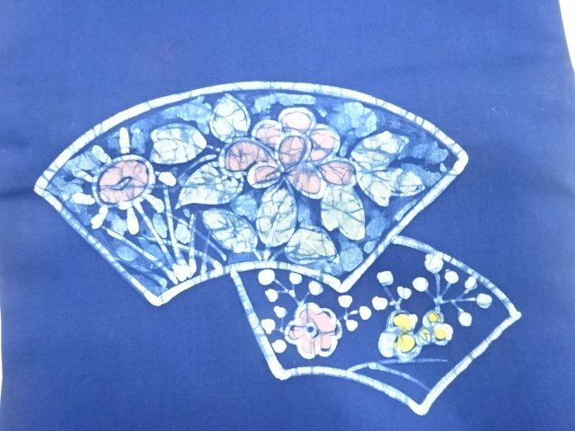 JAPANESE KIMONO / ANTIQUE FLOWER PATTERN GROUND PAPER NAGOYA OBI