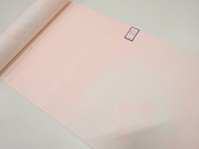 アンティーク　ヱ霞に牡丹・菊模様織り出し　長襦袢地反物
