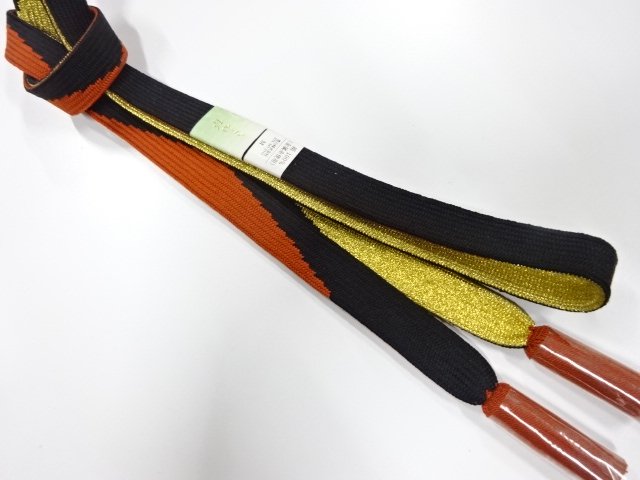 JAPANESE KIMONO / UNUSED TWISTED TASSEL HAND-TIED OBIJIME