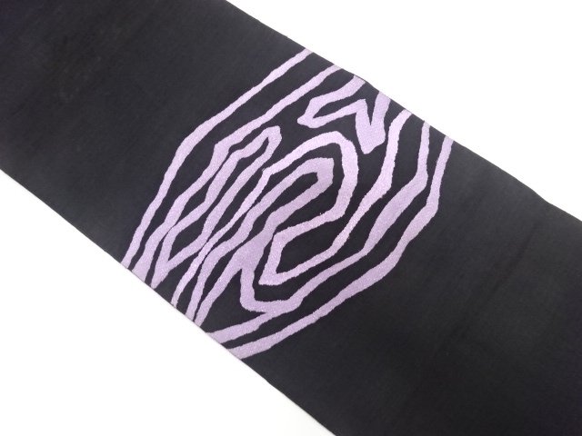 JAPANESEKIMONO / ANTIQUE ABSTRACT PATTERN WOVEN NAGOYA OBI (WEARABLE) 