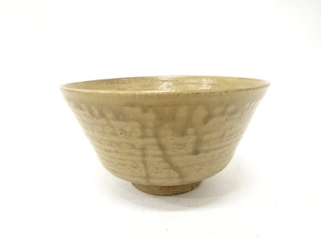 JAPANESE TEA CEREMONY / KYO WARE / TEA BOWL CHAWAN / ASH GLAZE 