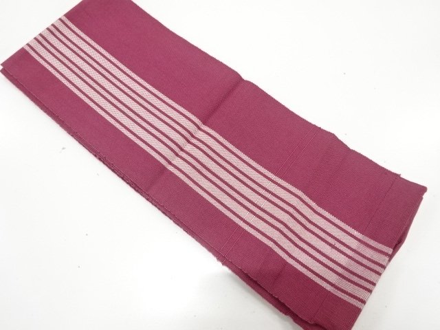 JAPANESE KIMONO / STRIPE PATTERN WEAVING SINGLE HANHABA OBI