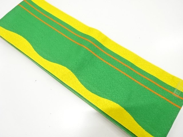 JAPANESE KIMONO / HANHABA OBI / KANSAI / WOVEN STRIPE 