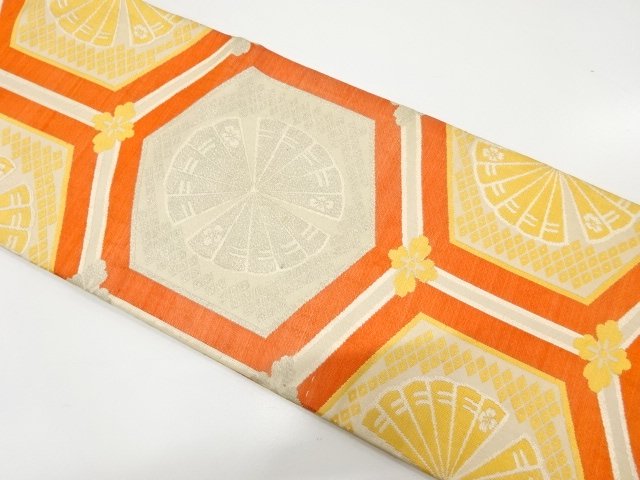 JAPANESE KIMONO / ANTIQUE OBI FOR KIDS / WOVEN KIKKO PATTERN