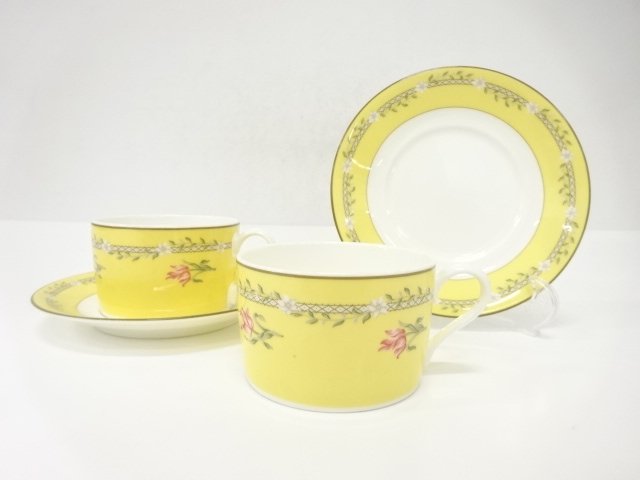 TIFFANY&Co.　ティファニー　ピンクチューリップ　カップ＆ソーサーペア　洋食器