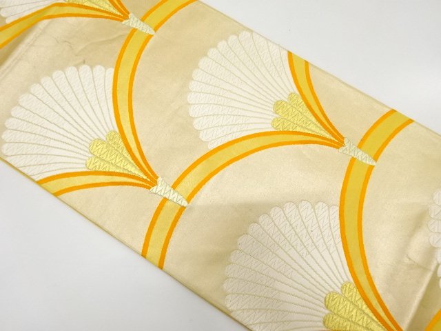 アンティーク　青海波に菊模様袋帯（材料）