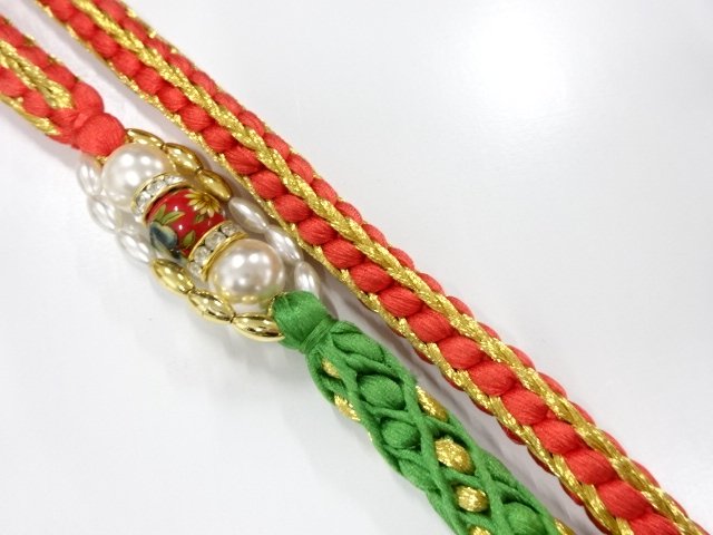 未使用品　正絹　振袖用　手組帯締め