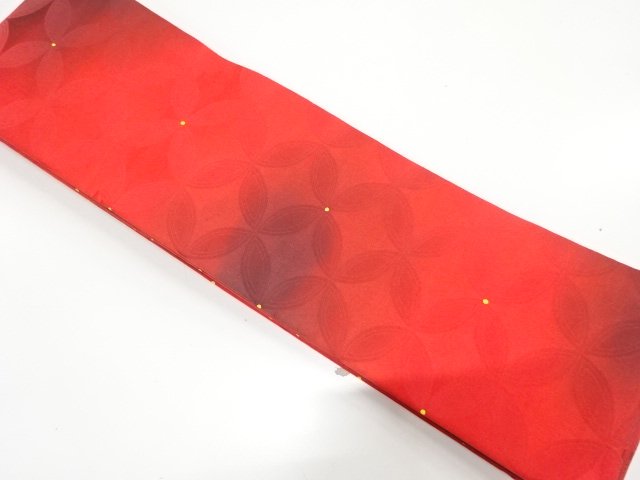 JAPANESE KIMONO / SHIPPO PATTERN WOVEN HANHABA OBI