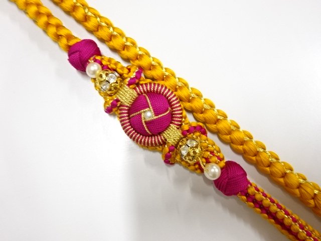 JAPANESE HAND-TIED OBIJIME CORD FOR FURISODE / UNUSED