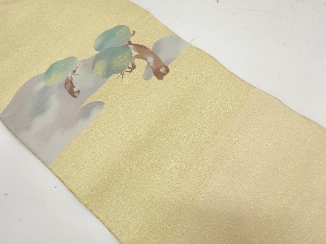 本綴れ　松模様織り出し　名古屋帯
