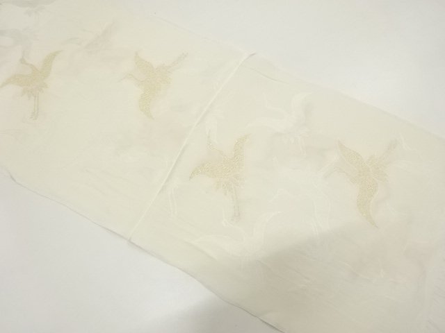 未使用品　正絹　金通し　帯揚げ