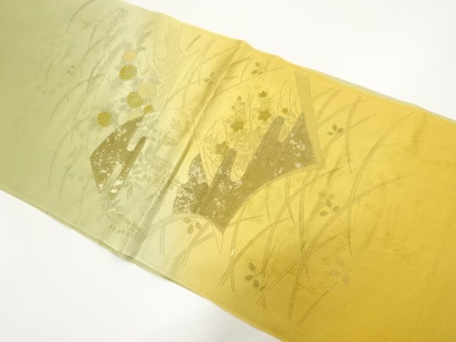 未使用品　正絹　金彩　帯揚げ