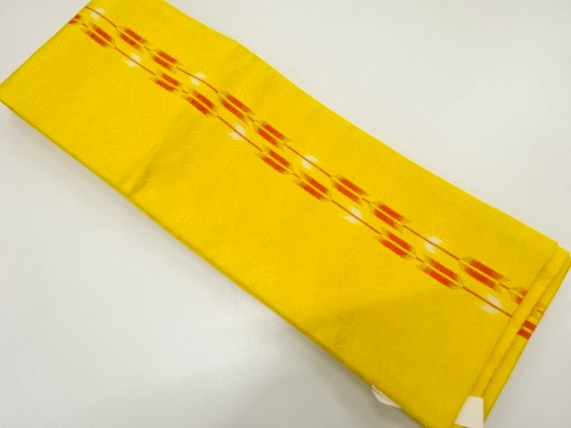 未使用品　矢羽根模様織り出し　半幅帯