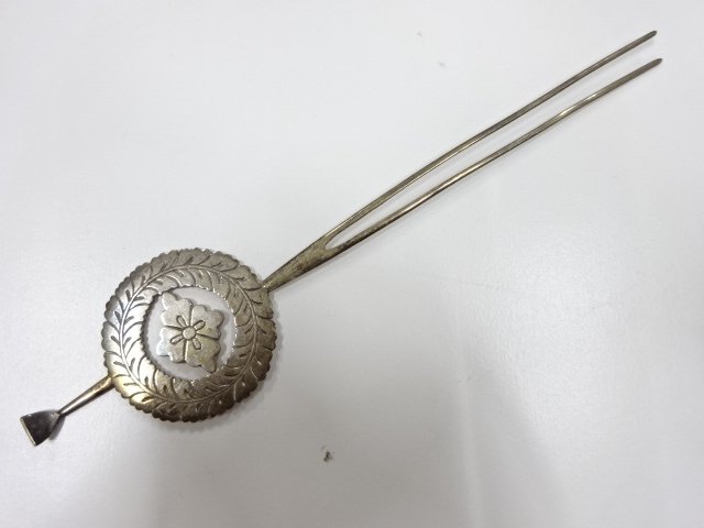 JAPANESE KIMONO / ANTIQUE METAL ENGRAVING OPENWORK