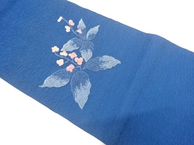 ふくれ織　桐模様織り出し　名古屋帯
