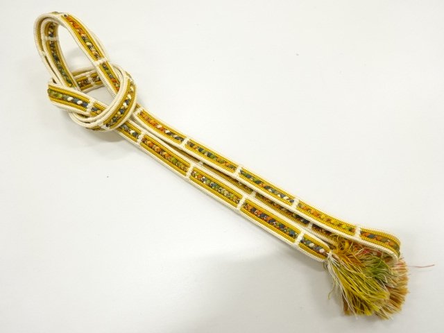JAPANESE KIMONO / HANDTIED OBIJIME CORD 