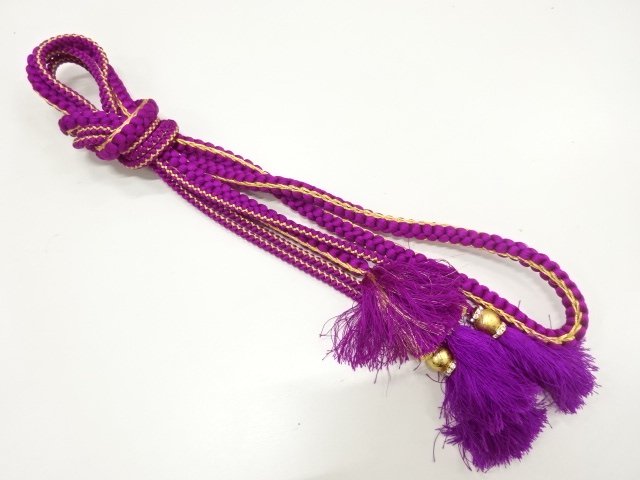 JAPANESE KIMONO / HANDTIED OBIJIME CORD 