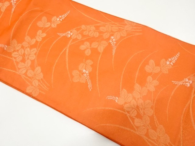 JAPANESE NAGOYA OBI 夏WOVEN BUSH CLOVER