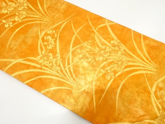JAPANESE NAGOYA OBI / WOVEN DAFFODIL