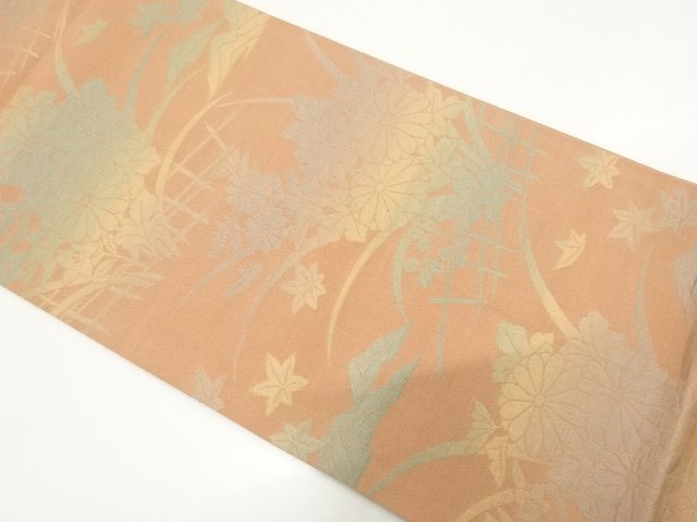 JAPANESE HIRAKI NAGOYA OBI / WOVEN KIKU