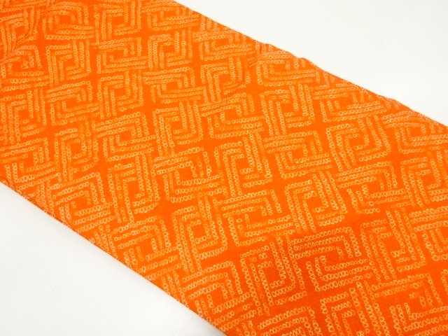 JAPANESEKIMONO / ANTIQUE SHIBORI VARIED DIAMOND PATTERN NAGOYA OBI (WE