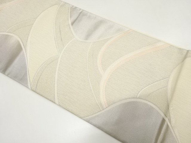 JAPANESE KIMONO / ANTIQUE FUKURO OBI / SILK / WOVEN MIST & MOUNTAINS